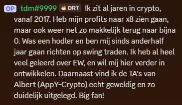 Verder ontwikkelen op Elliot Wave en fan van de Technische Analyses van Albert